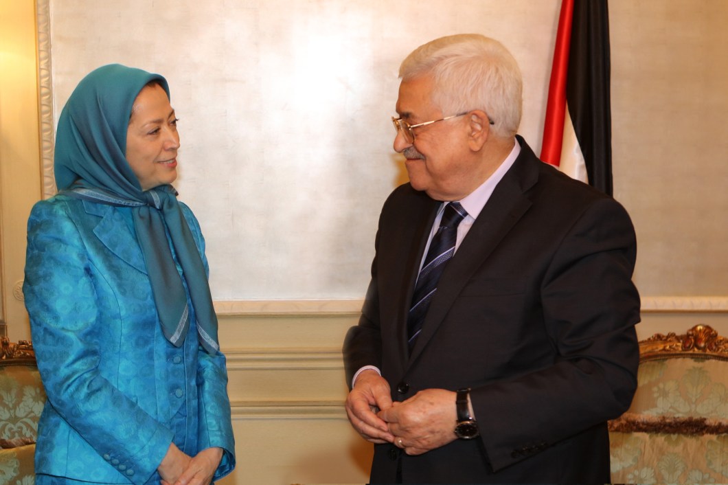 Rajavi-President Mahmoud Abbas-2